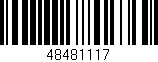 Código de barras (EAN, GTIN, SKU, ISBN): '48481117'