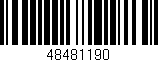 Código de barras (EAN, GTIN, SKU, ISBN): '48481190'
