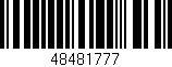 Código de barras (EAN, GTIN, SKU, ISBN): '48481777'