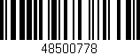 Código de barras (EAN, GTIN, SKU, ISBN): '48500778'