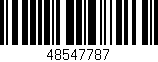 Código de barras (EAN, GTIN, SKU, ISBN): '48547787'