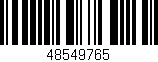 Código de barras (EAN, GTIN, SKU, ISBN): '48549765'