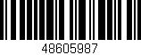 Código de barras (EAN, GTIN, SKU, ISBN): '48605987'