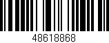 Código de barras (EAN, GTIN, SKU, ISBN): '48618868'