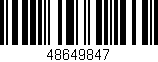Código de barras (EAN, GTIN, SKU, ISBN): '48649847'