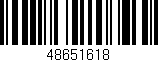 Código de barras (EAN, GTIN, SKU, ISBN): '48651618'