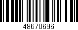 Código de barras (EAN, GTIN, SKU, ISBN): '48670696'