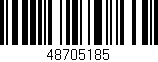 Código de barras (EAN, GTIN, SKU, ISBN): '48705185'