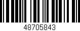 Código de barras (EAN, GTIN, SKU, ISBN): '48705843'