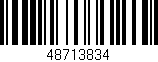 Código de barras (EAN, GTIN, SKU, ISBN): '48713834'