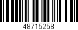 Código de barras (EAN, GTIN, SKU, ISBN): '48715258'