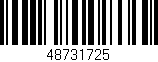 Código de barras (EAN, GTIN, SKU, ISBN): '48731725'