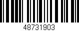 Código de barras (EAN, GTIN, SKU, ISBN): '48731903'