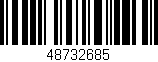 Código de barras (EAN, GTIN, SKU, ISBN): '48732685'