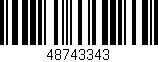 Código de barras (EAN, GTIN, SKU, ISBN): '48743343'
