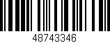 Código de barras (EAN, GTIN, SKU, ISBN): '48743346'