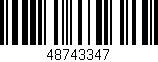 Código de barras (EAN, GTIN, SKU, ISBN): '48743347'