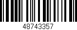 Código de barras (EAN, GTIN, SKU, ISBN): '48743357'