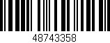 Código de barras (EAN, GTIN, SKU, ISBN): '48743358'