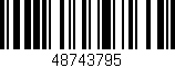 Código de barras (EAN, GTIN, SKU, ISBN): '48743795'