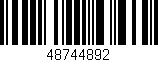 Código de barras (EAN, GTIN, SKU, ISBN): '48744892'
