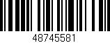 Código de barras (EAN, GTIN, SKU, ISBN): '48745581'
