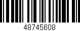 Código de barras (EAN, GTIN, SKU, ISBN): '48745608'