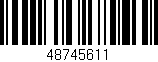 Código de barras (EAN, GTIN, SKU, ISBN): '48745611'