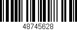 Código de barras (EAN, GTIN, SKU, ISBN): '48745628'