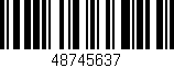 Código de barras (EAN, GTIN, SKU, ISBN): '48745637'