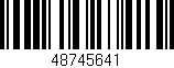 Código de barras (EAN, GTIN, SKU, ISBN): '48745641'