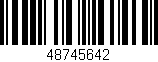 Código de barras (EAN, GTIN, SKU, ISBN): '48745642'