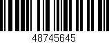 Código de barras (EAN, GTIN, SKU, ISBN): '48745645'