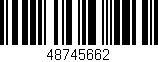Código de barras (EAN, GTIN, SKU, ISBN): '48745662'