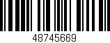 Código de barras (EAN, GTIN, SKU, ISBN): '48745669'