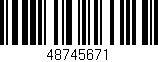 Código de barras (EAN, GTIN, SKU, ISBN): '48745671'