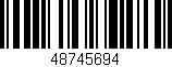 Código de barras (EAN, GTIN, SKU, ISBN): '48745694'