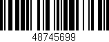 Código de barras (EAN, GTIN, SKU, ISBN): '48745699'
