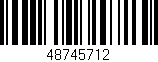 Código de barras (EAN, GTIN, SKU, ISBN): '48745712'