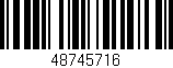 Código de barras (EAN, GTIN, SKU, ISBN): '48745716'