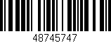 Código de barras (EAN, GTIN, SKU, ISBN): '48745747'