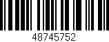 Código de barras (EAN, GTIN, SKU, ISBN): '48745752'