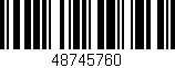 Código de barras (EAN, GTIN, SKU, ISBN): '48745760'
