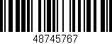 Código de barras (EAN, GTIN, SKU, ISBN): '48745767'