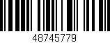 Código de barras (EAN, GTIN, SKU, ISBN): '48745779'