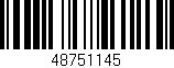 Código de barras (EAN, GTIN, SKU, ISBN): '48751145'