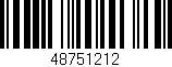 Código de barras (EAN, GTIN, SKU, ISBN): '48751212'