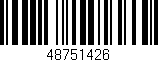 Código de barras (EAN, GTIN, SKU, ISBN): '48751426'