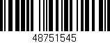 Código de barras (EAN, GTIN, SKU, ISBN): '48751545'