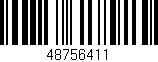 Código de barras (EAN, GTIN, SKU, ISBN): '48756411'